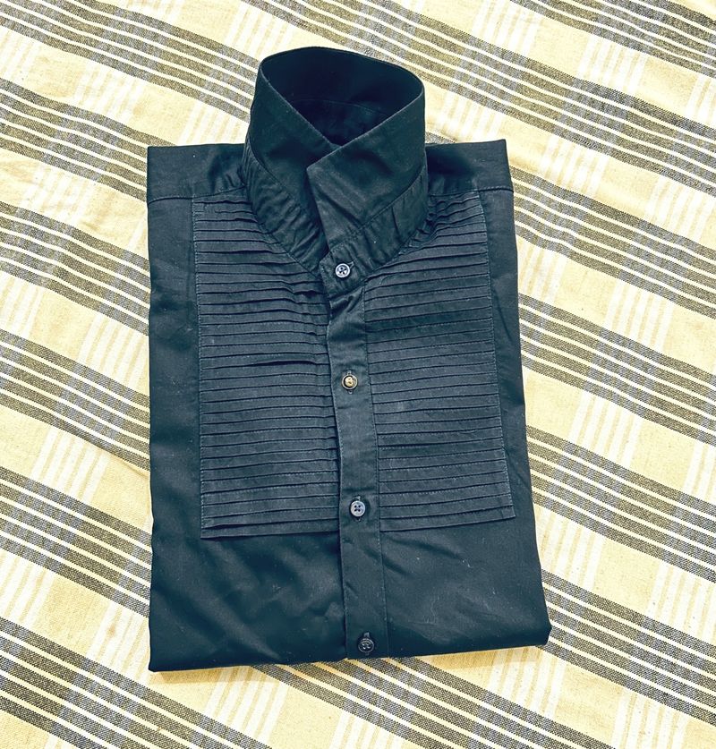 DENNISON Neavy Blue Party Wear Shirt (M)