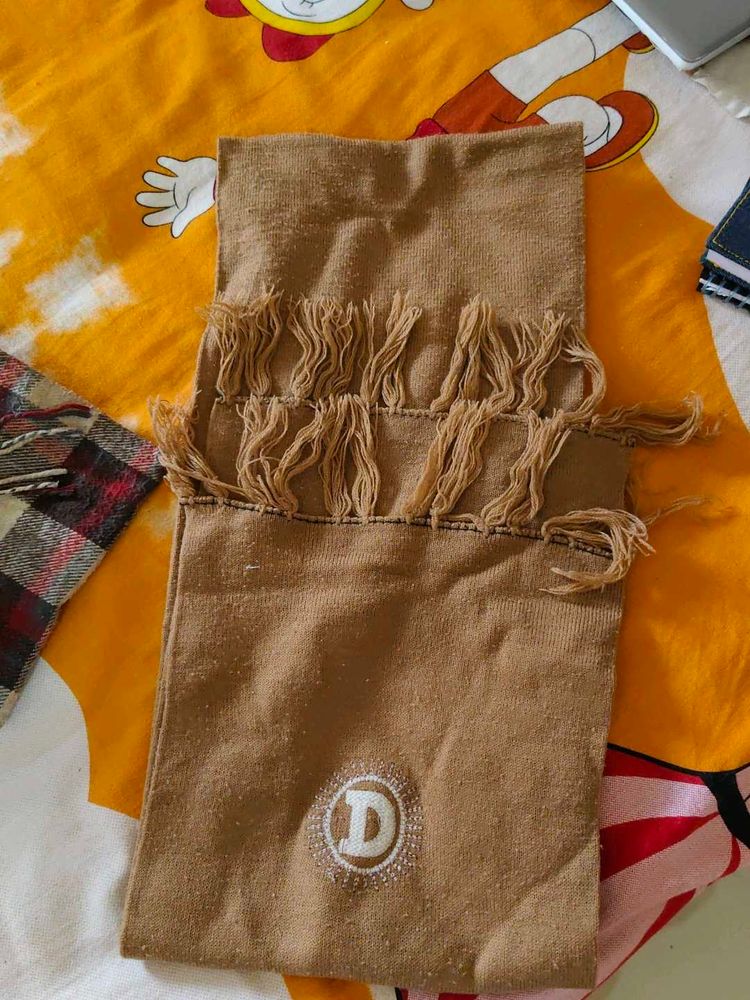 Brown Scarf with Fringe (each 50rs only )