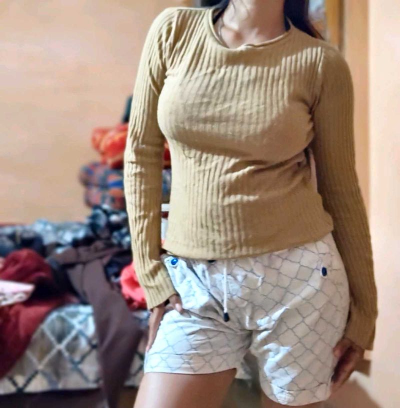 Ribbed Long Sleeve Top