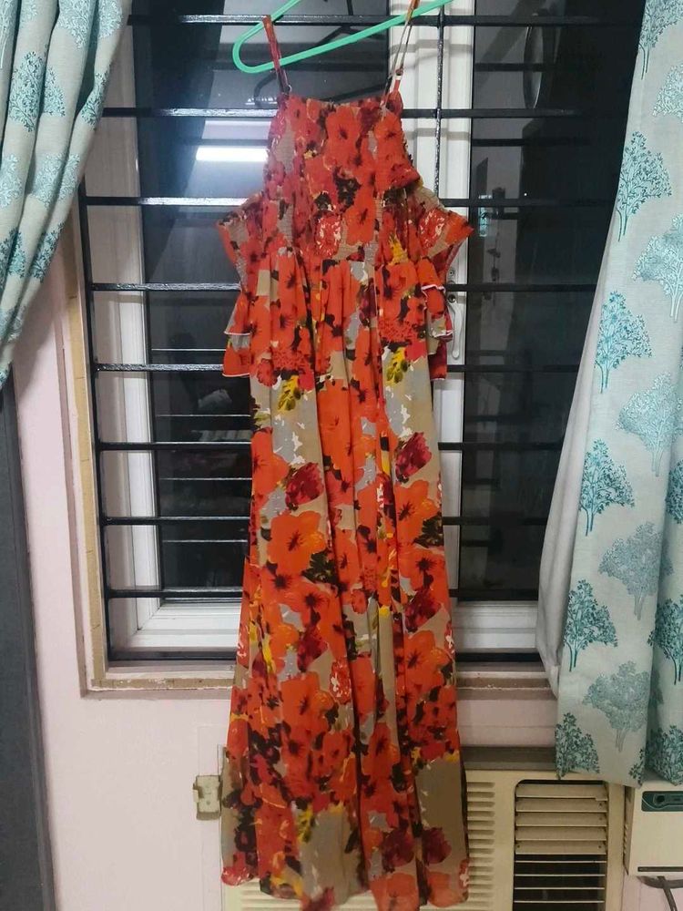 Boho Floral Print Maxi Dress
