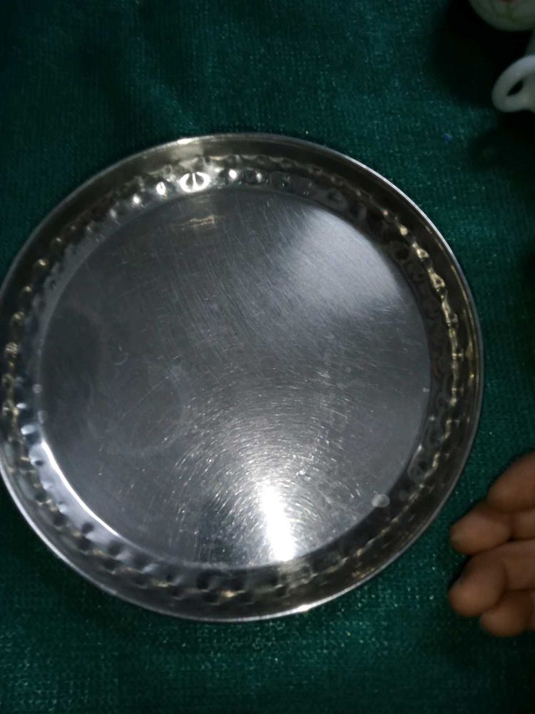 Vintage Stainless Steel Plate