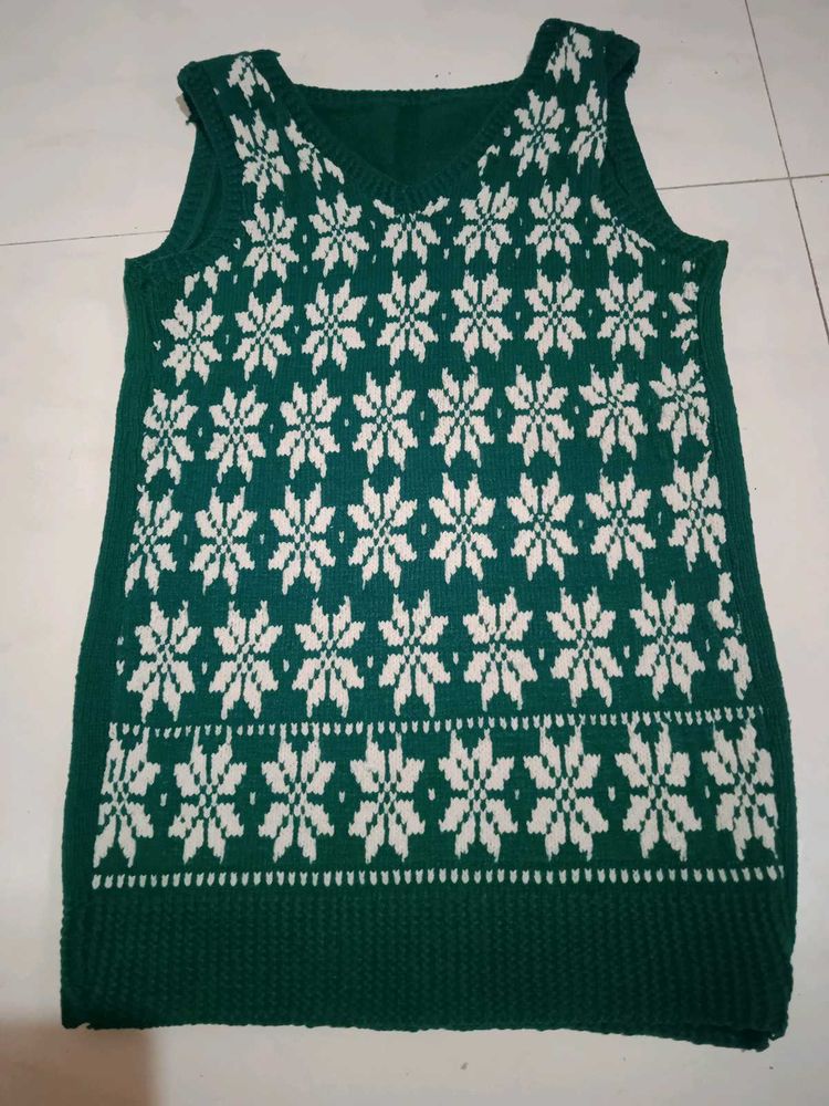 Cozy Snowflake Knit Sweater (Handmade)