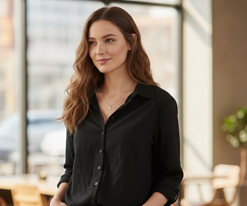 Elegant Black Button-Down Shirt
