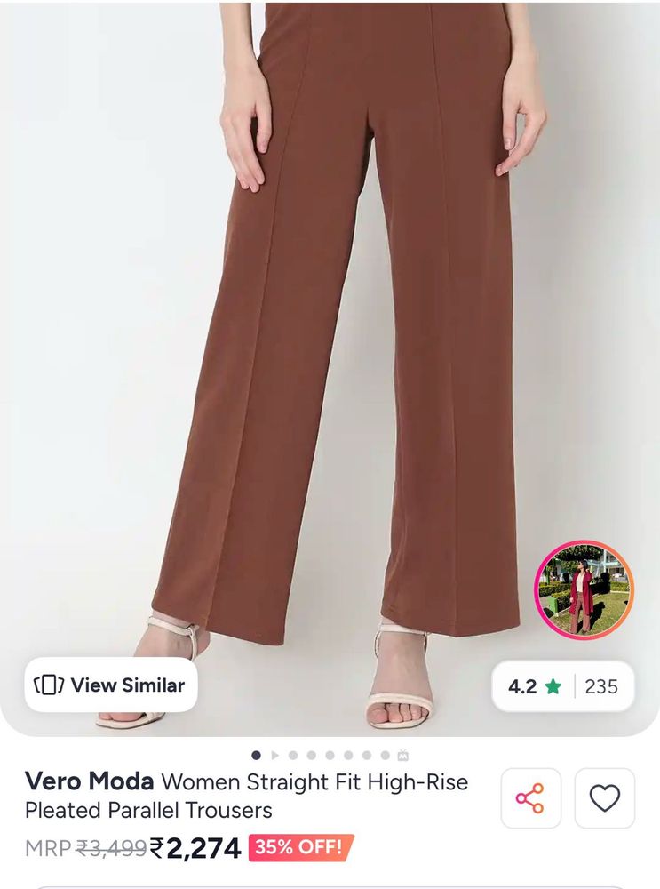 Vero Moda High-Rise Pleated Trousers