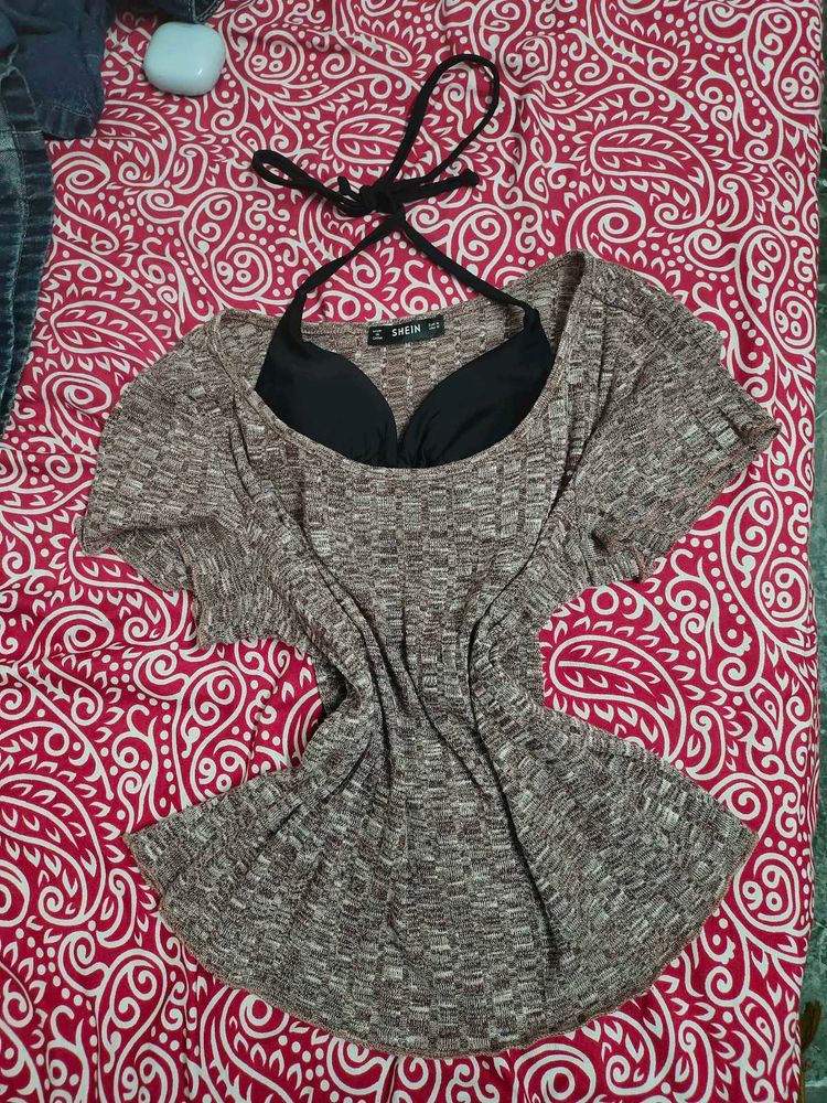 SHEIN Textured Bikini Set