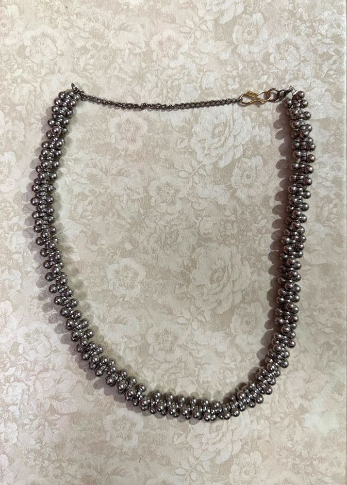Black Beaded Necklace