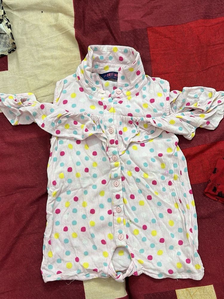 Cute Polka Dot Baby Romper