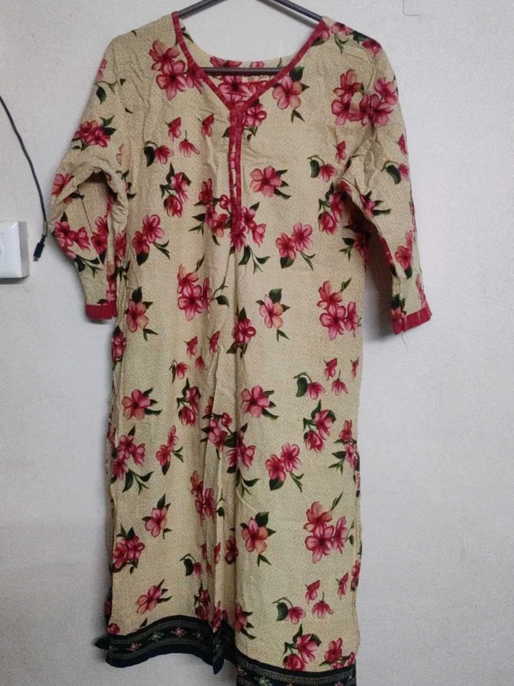 Women's Floral Print Kurta