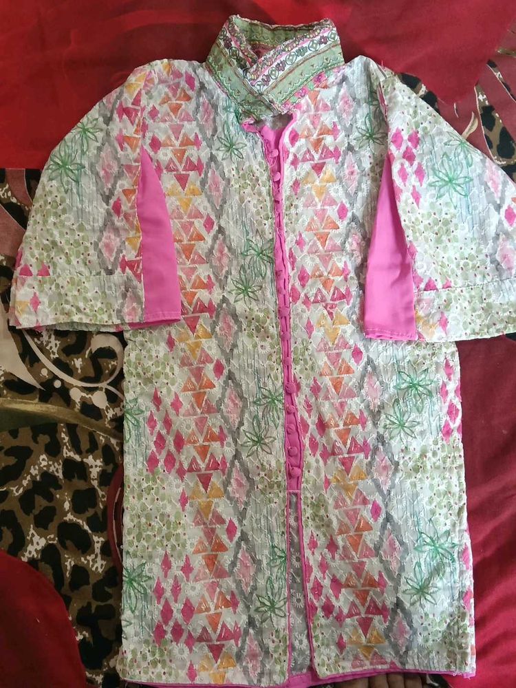 2 pis Embroidered Ethnic Kurta