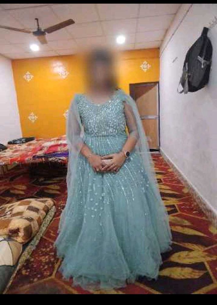 Stunning Embellished Teal Gown