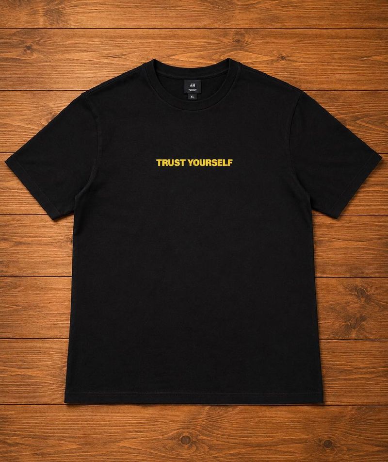Black "Trust Yourself" Graphic T-Shirt