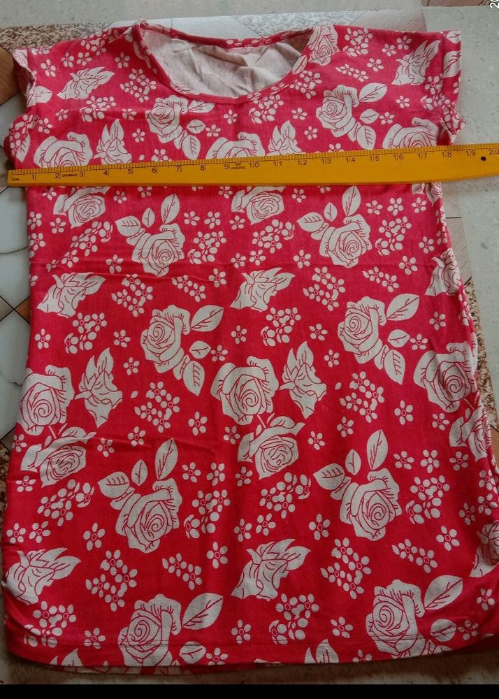 100% COTTON FLOWER PRINT T-SHIRT