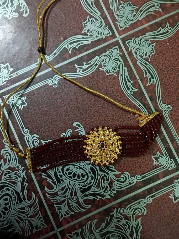 Elegant Beaded Choker Necklace