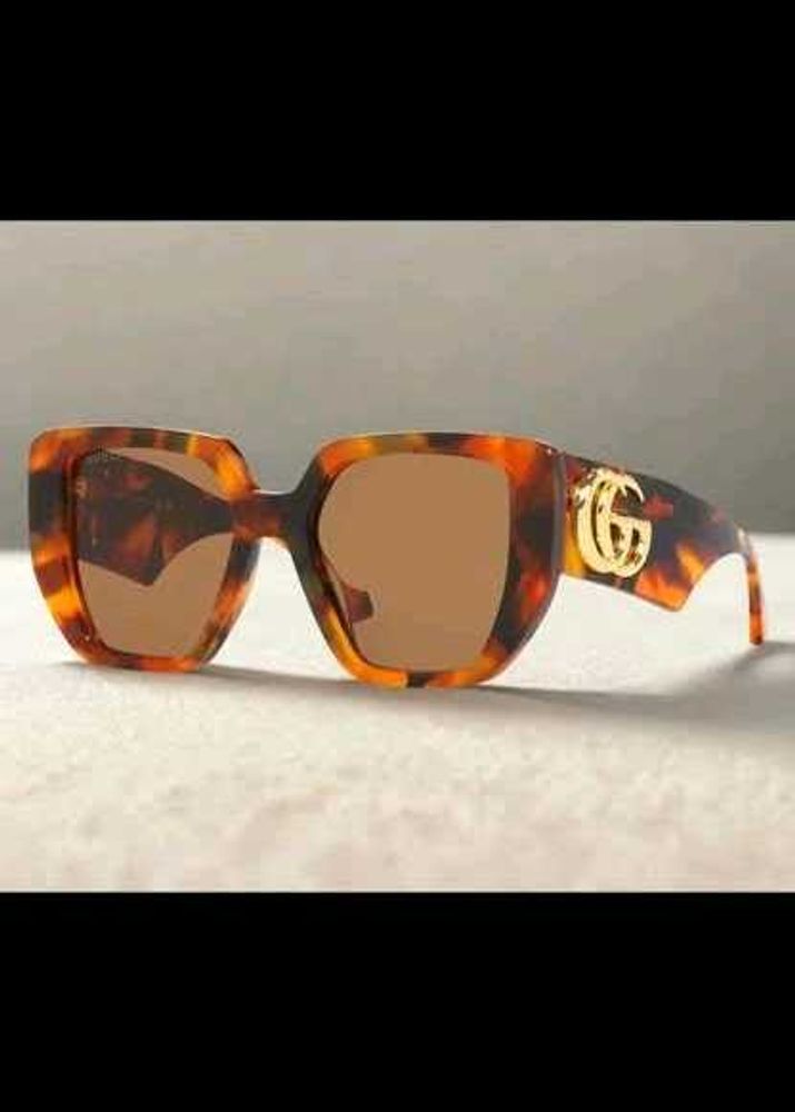 Tortoiseshell Sunglasses with Gold G Detail