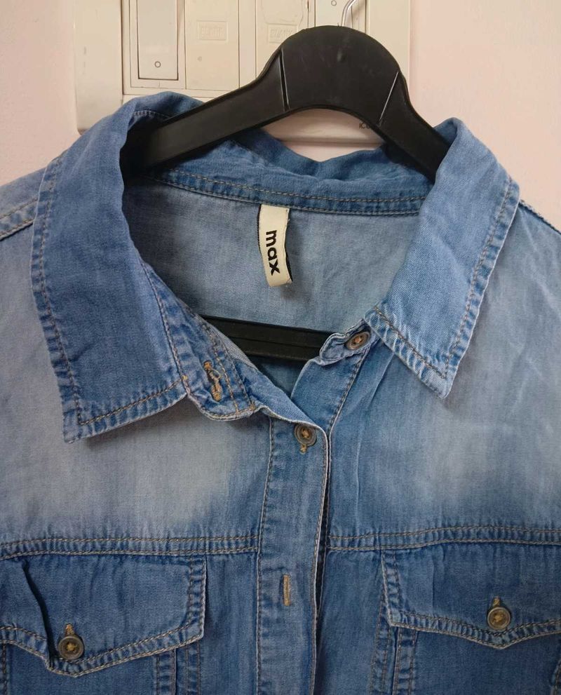 Stylish Blue Denim Shirt