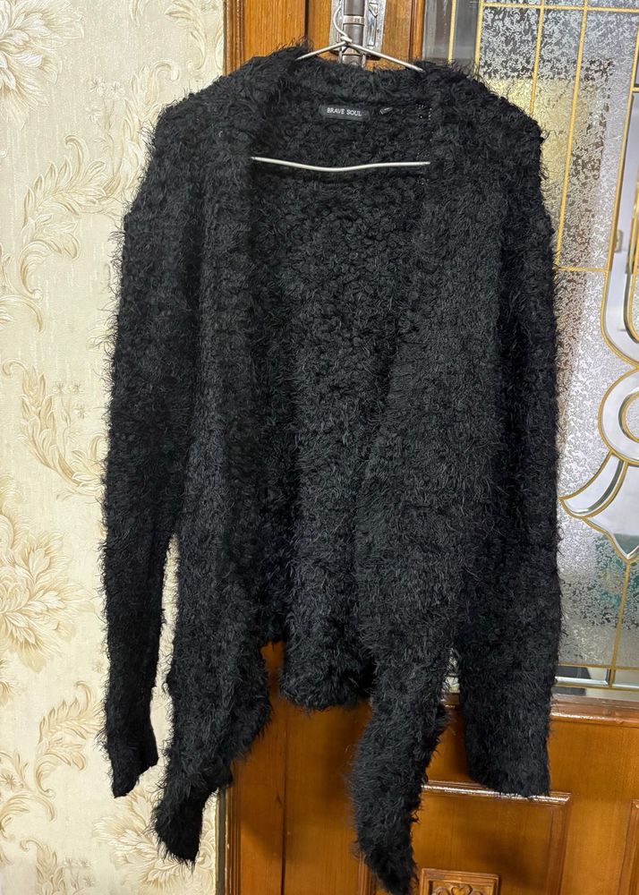 Black Fuzzy Cardigan