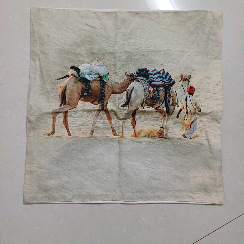 Statement Cushion Cover: Handpainted Desert Sc