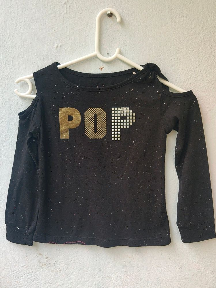 Girls Cold Sholder Tshirt For Age 2 To 3 Years