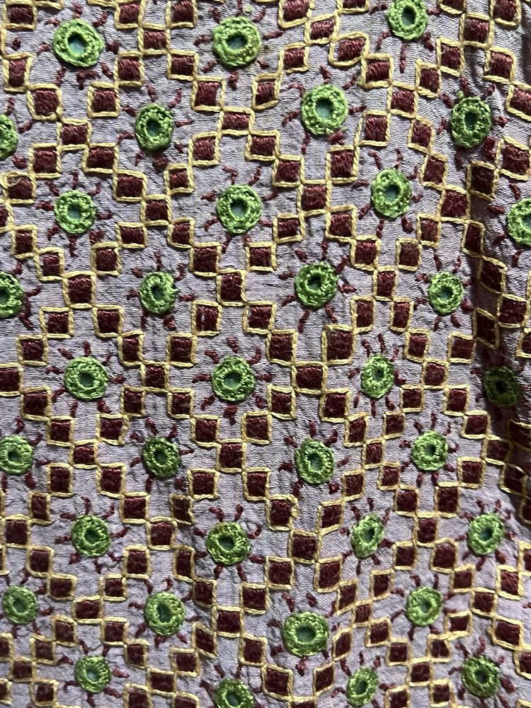 Elegant hand Embroidered Kurta with glass wor