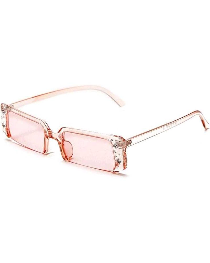 Chic Pink Rectangle Sunglasses