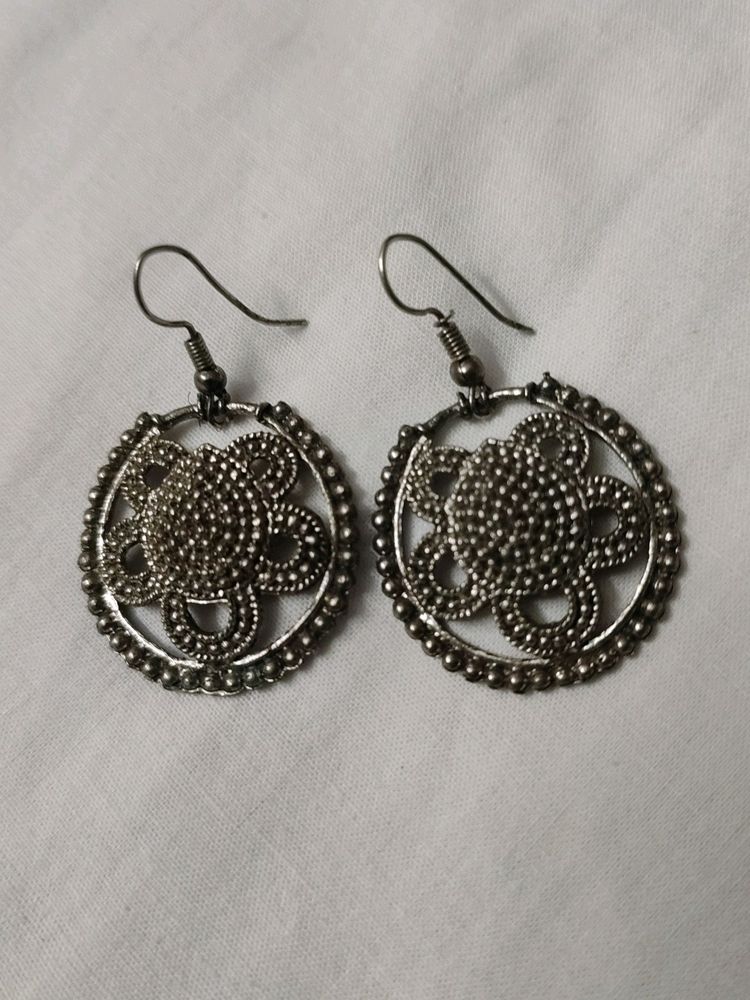 Beautiful Silver Oxidised Earrings