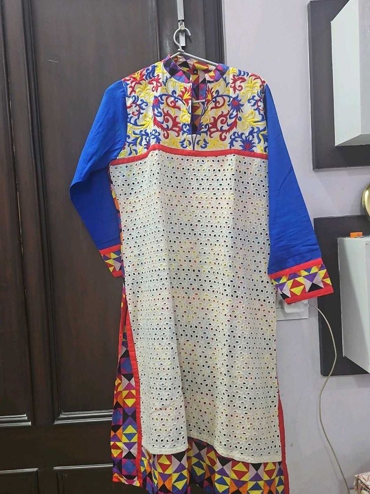 Vibrant Embroidered Kurta