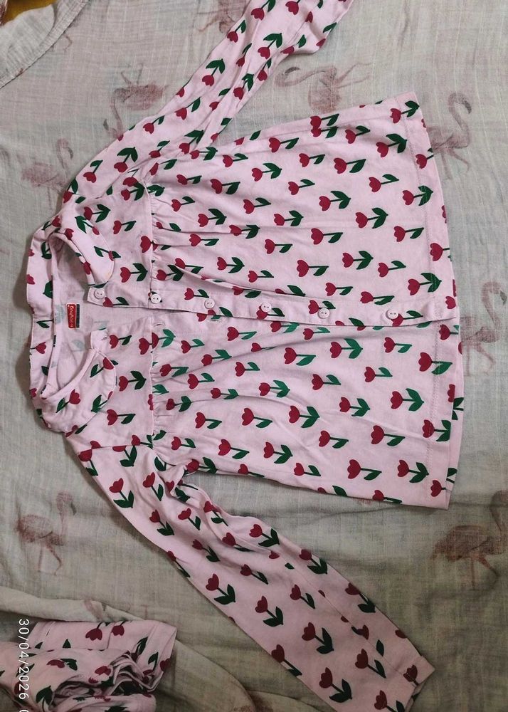 Cute Floral nightsuit Top+pant