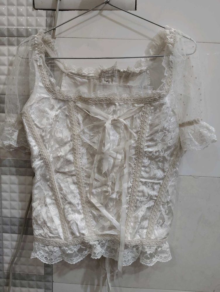 White Corset Top