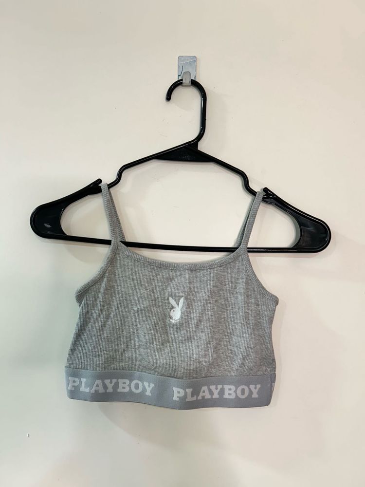 Playboy Grey Sports Bra