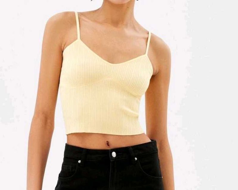 Bershka Yellow Cami Top