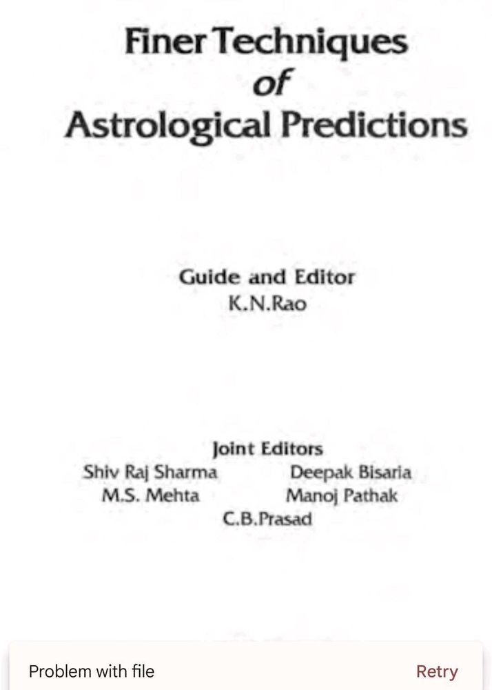 Finer Techniques of Astrological Predictions