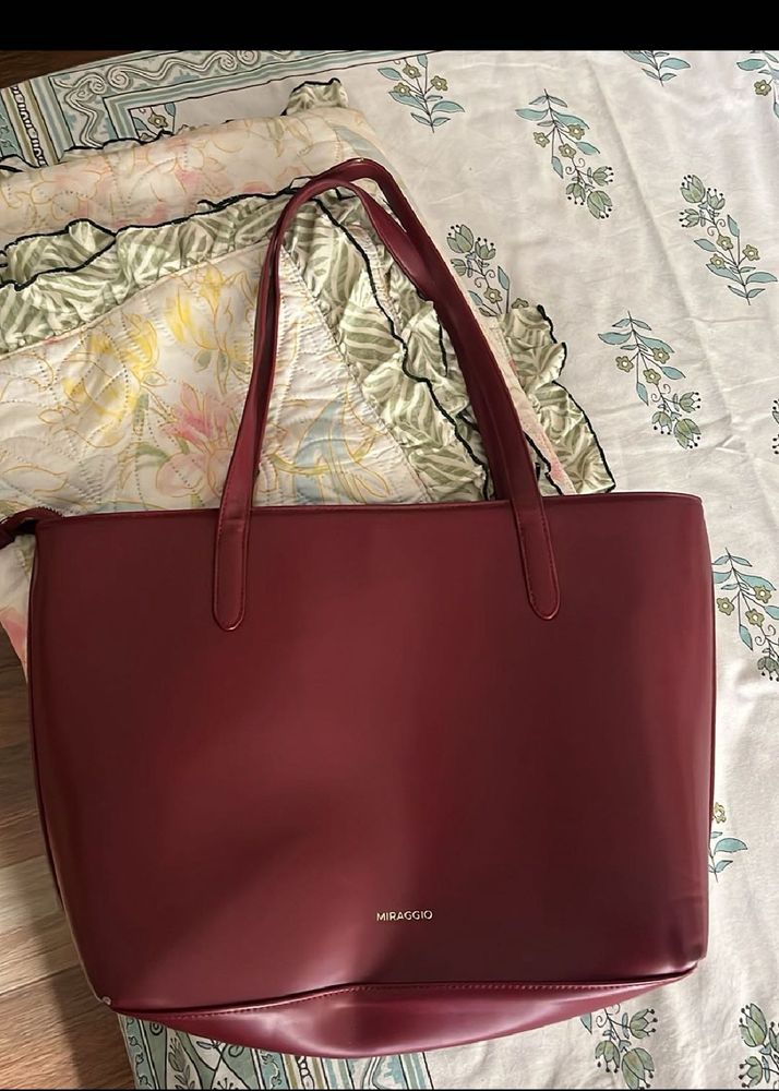 miraggio red bag