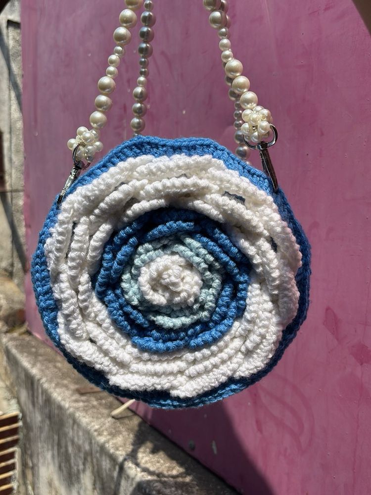Handmade Crochet rose Bag