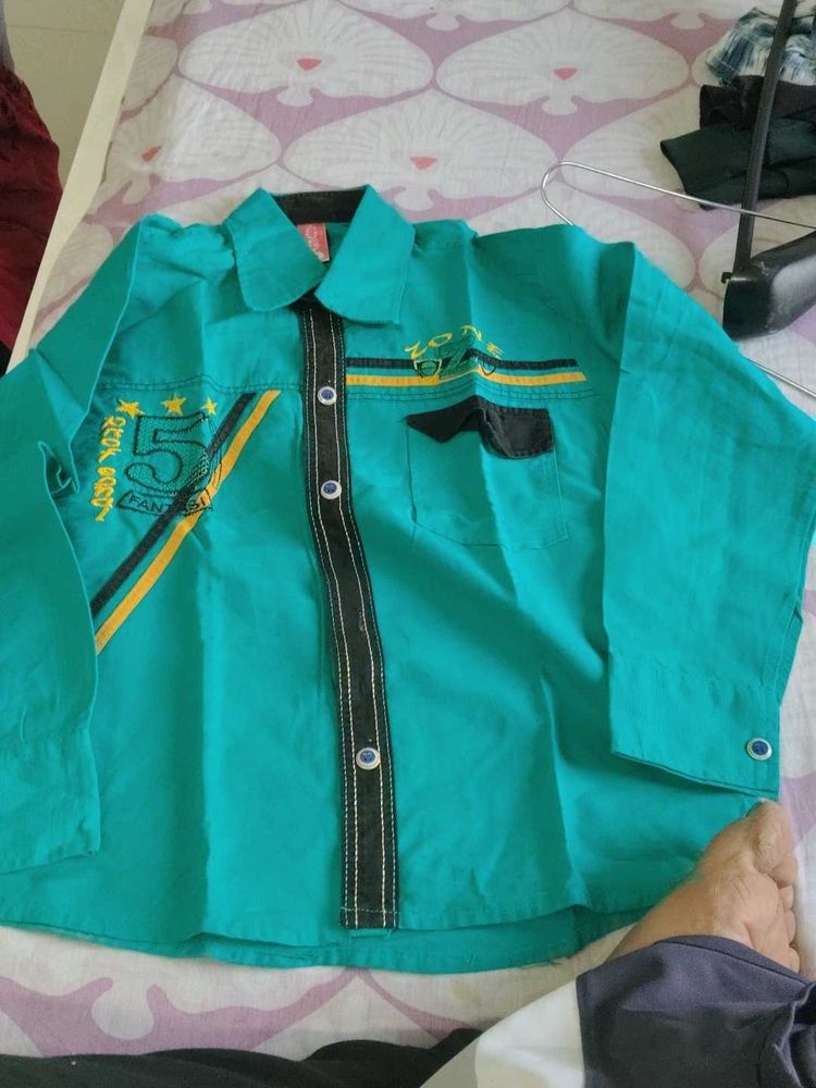 Boy's Stylish Green Shirt