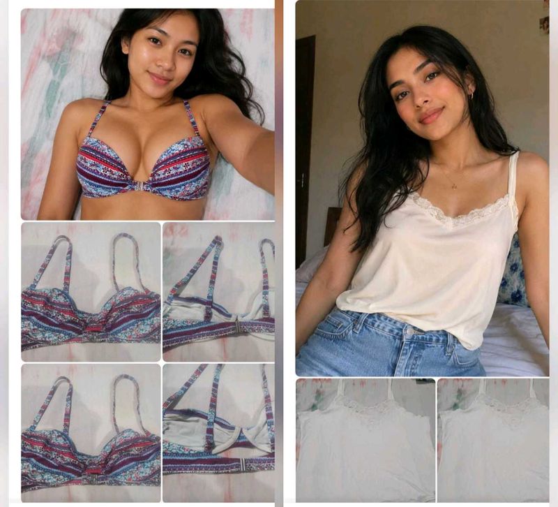 Boho Print Push-Up Bikini Top