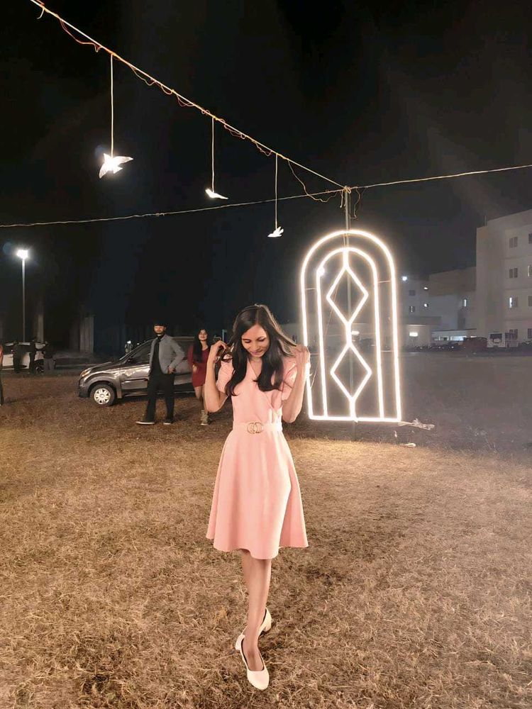 Chic Pink A-Line Dress