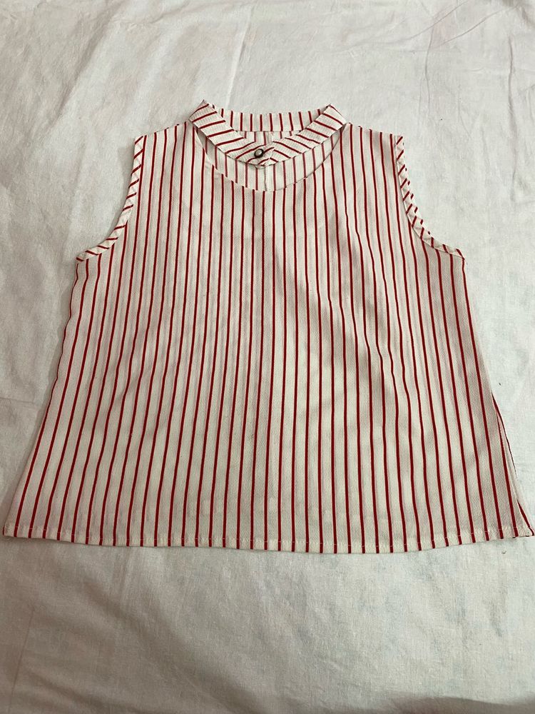Chic Striped Sleeveless Top