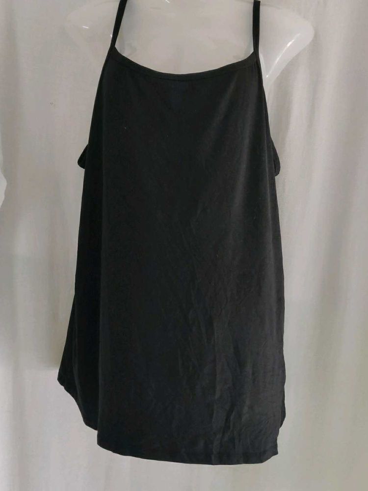 Simple Black Spaghetti Strap Tank Top