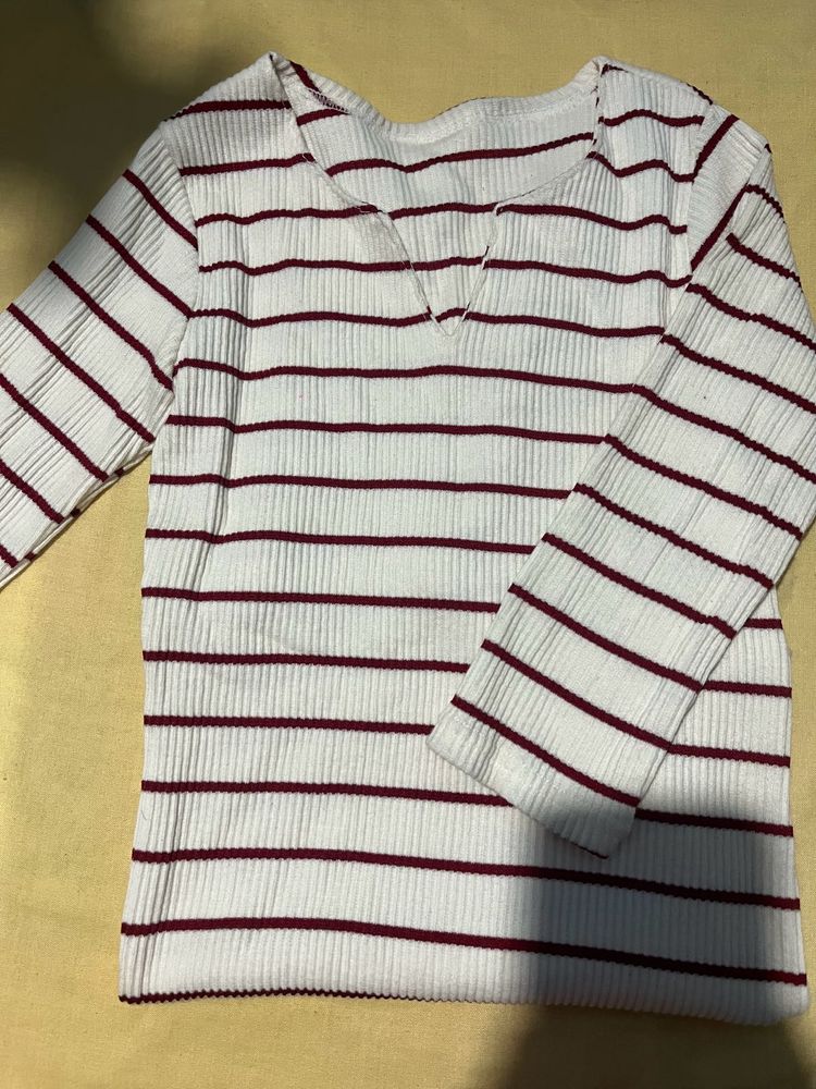 Striped Long Sleeve Top