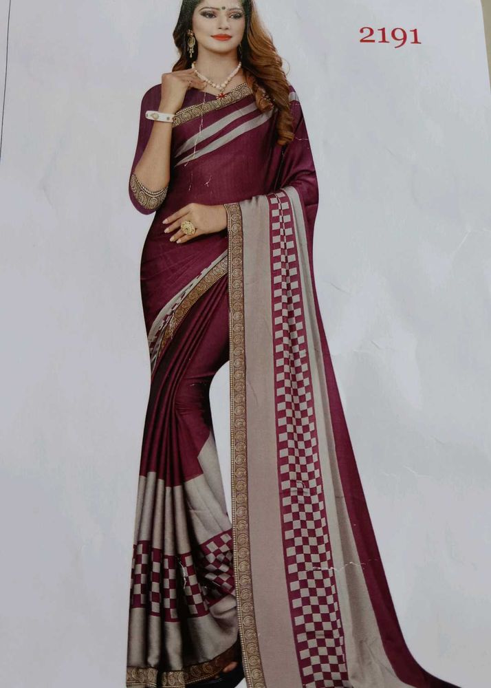 Printed Silk Saari