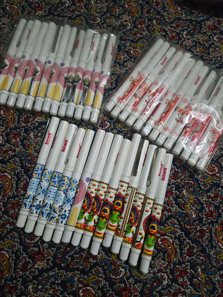 (blue ball pens) Decorative Pens - Pack 40
