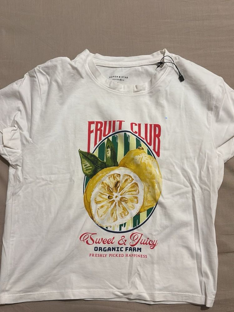 Westside White Fruit Club Graphic T-Shirt