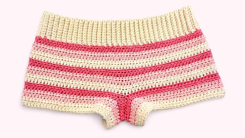 Crochet Striped Shorts