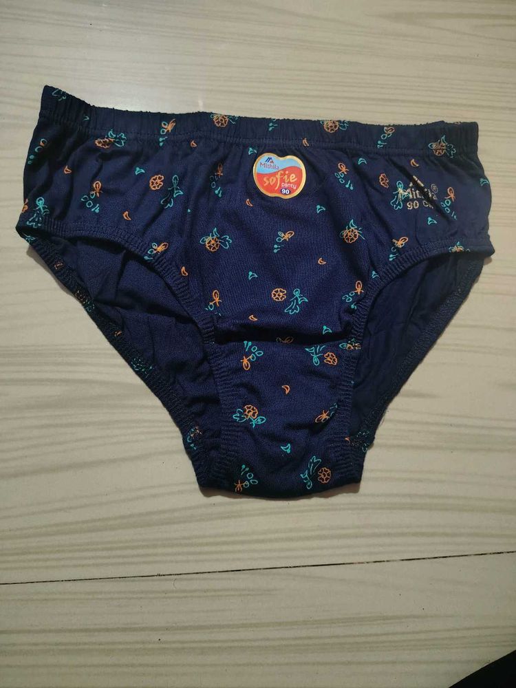 Cute Navy Blue Briefs with Turtle Print