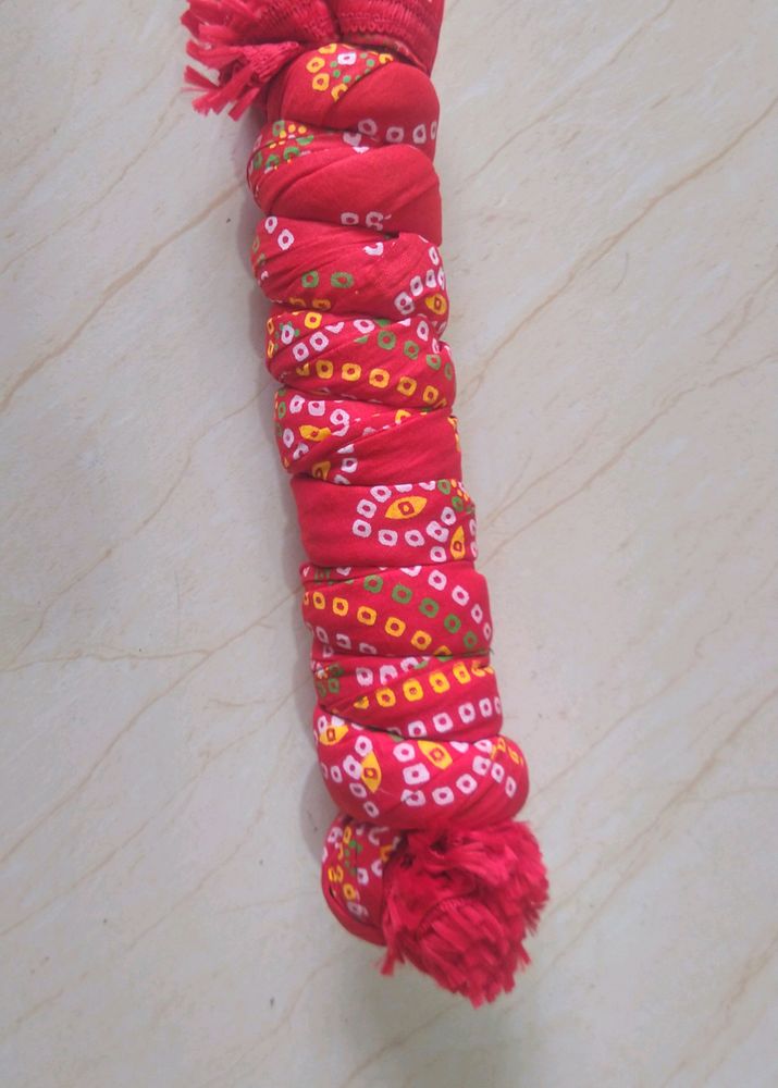 Printed Red Bhadhani Chunri Dupatta For Women 1 Pc
