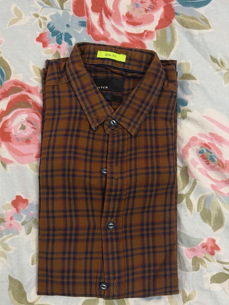 Men's Plaid Slim Fit Shirt