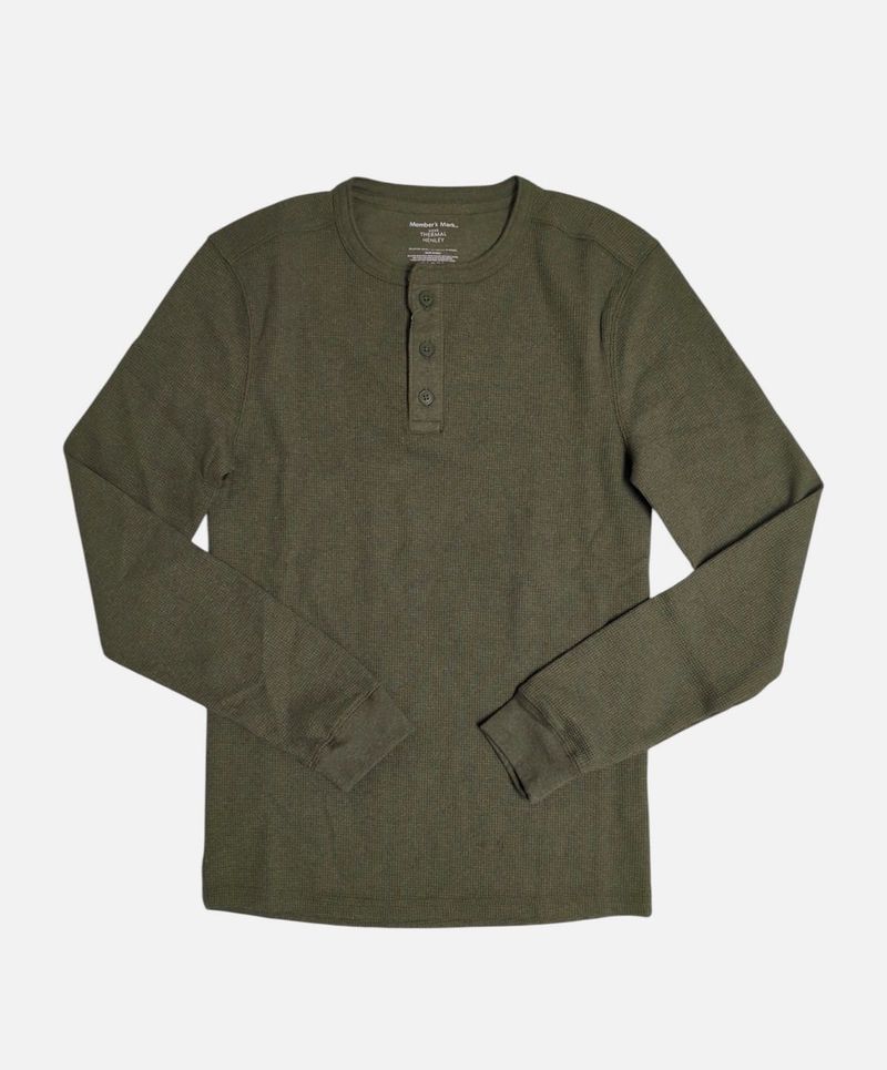 New Henly t shirt olive green