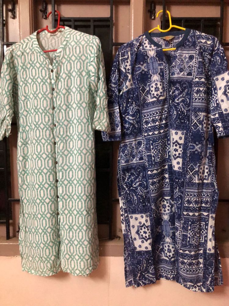 Set of 2 Printed Kurtas