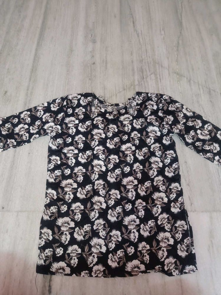 Stylish Floral Print Short Top