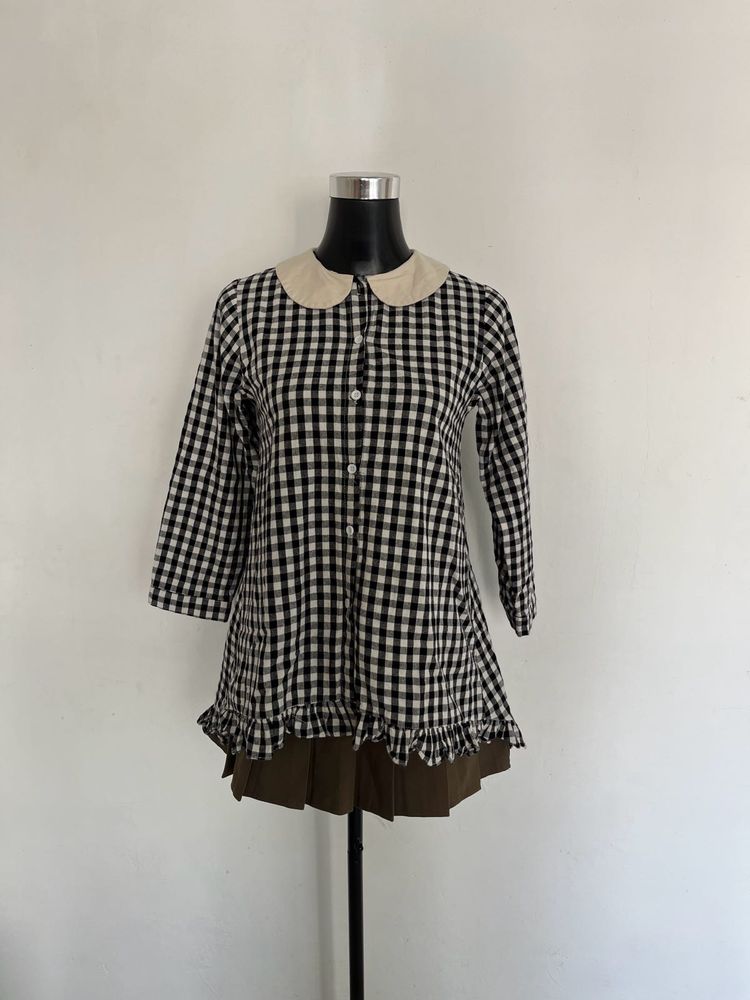Black &amp; White Gingham Shirt